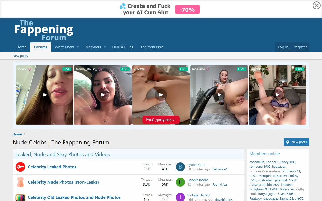 Screenshot of Thefappeningforum